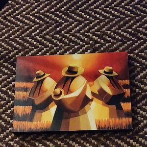 Abstract Art Canvas with Warm Tones